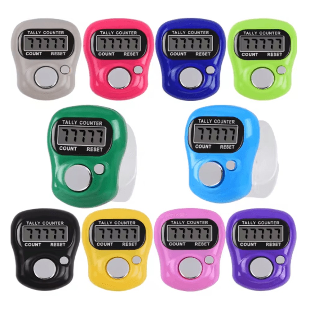 Electronic Tally Counter With LCD Display Digital Finger Clicker For Accurate Counting 10