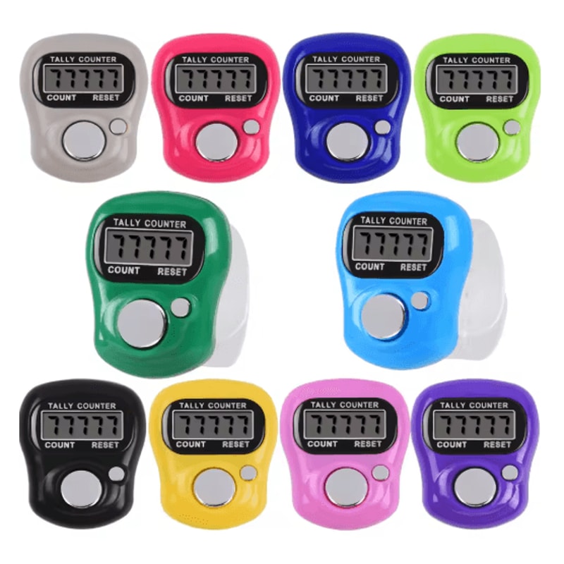 Electronic Tally Counter With LCD Display Digital Finger Clicker For Accurate Counting 10