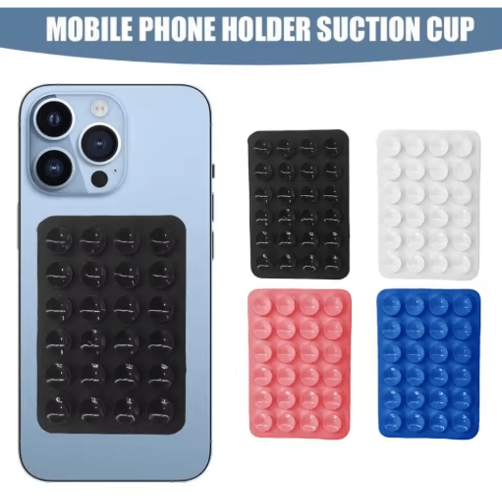 Silicone Suction Phone Mount Non Slip Self Adhesive Phone Holder For Selfies And Videos 1 2 PCS 0