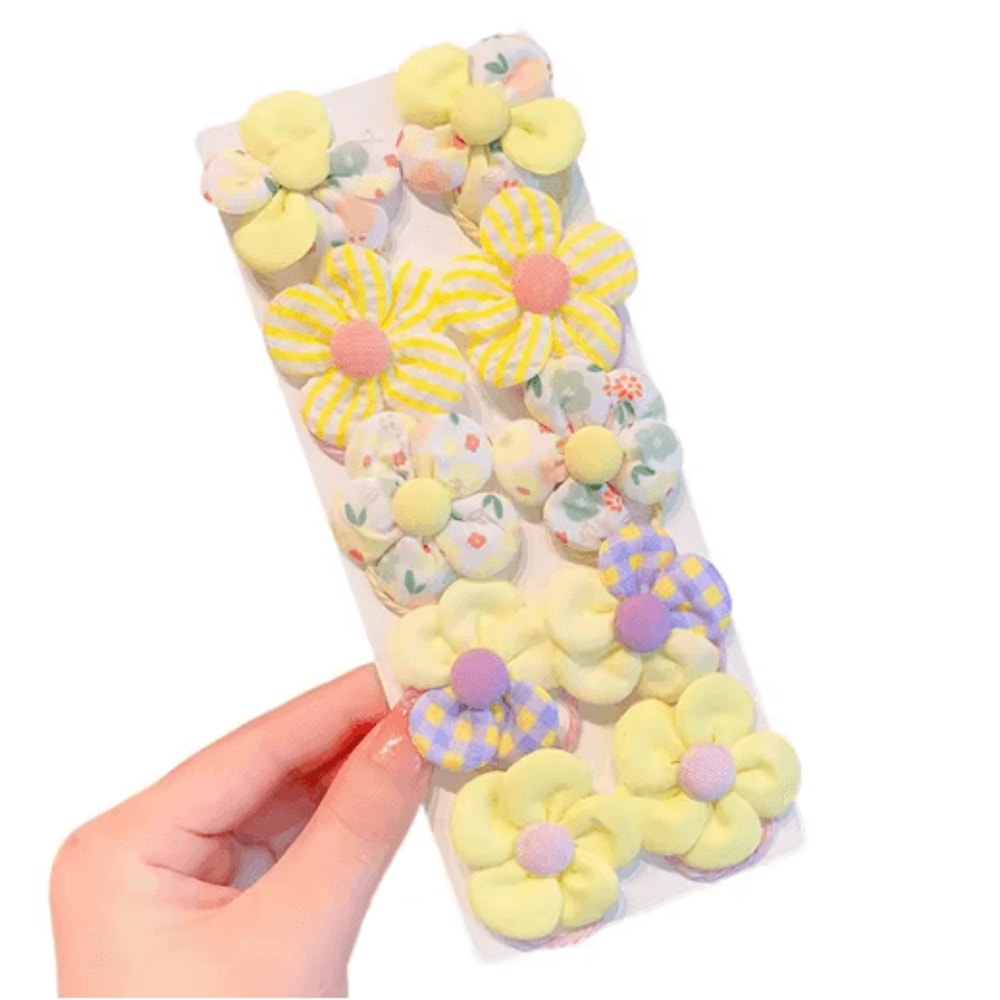 10 Piece Sweet Flower And Bow Hair Ties Cute Elastic Hair Bands For Little Girls In Candy Colors 1