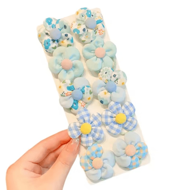 10 Piece Sweet Flower And Bow Hair Ties Cute Elastic Hair Bands For Little Girls In Candy Colors 4
