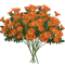 Artificial Sunset Mums Flowers Waterproof Fake Fall Flowers For Outdoor And Home Decor 5 Bundles 6