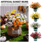 Artificial Sunset Mums Flowers Waterproof Fake Fall Flowers For Outdoor And Home Decor 5 Bundles 8
