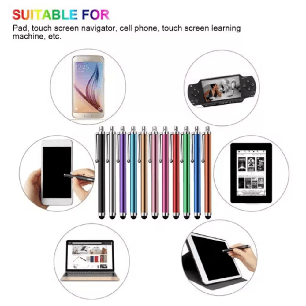 Pack Of 50 Universal Capacitive Stylus Pens Metal Touchscreen Stylus For Phones And Tablets 0