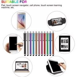 pack of 50 universal capacitive stylus pens metal touchscreen stylus for phones and tablets