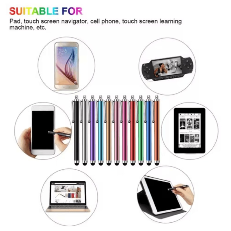 Pack Of 50 Universal Capacitive Stylus Pens Metal Touchscreen Stylus For Phones And Tablets 0