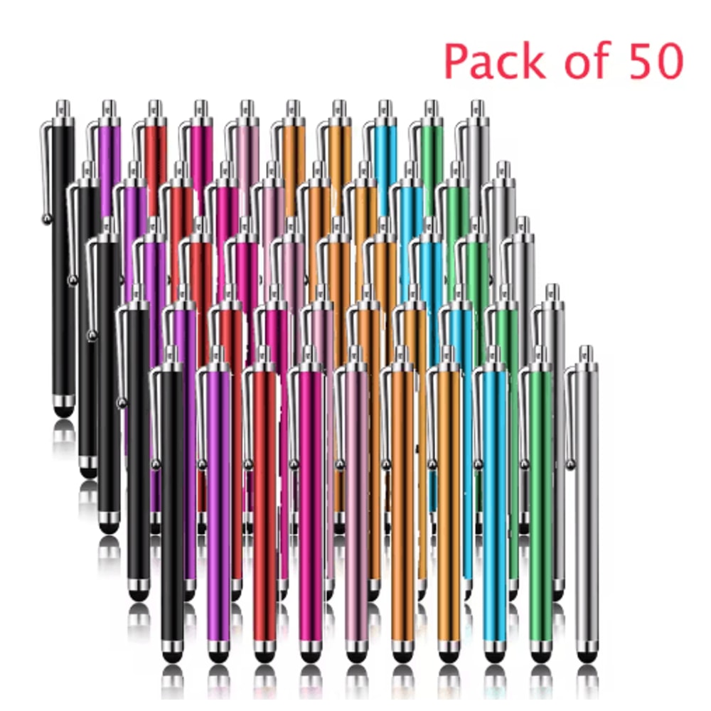 Pack Of 50 Universal Capacitive Stylus Pens Metal Touchscreen Stylus For Phones And Tablets 5