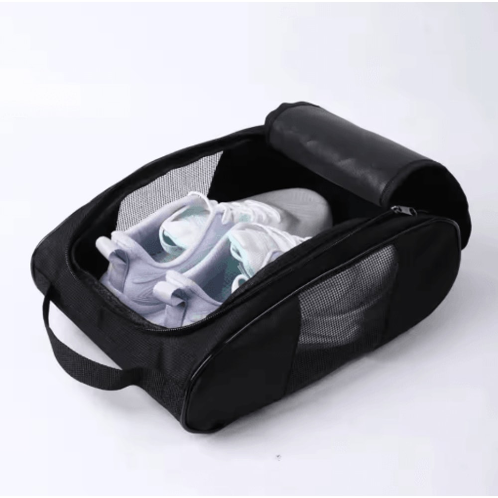Portable Waterproof Golf Shoe Bag Lightweight Oxford Travel Shoe Carrier With Zipper 6