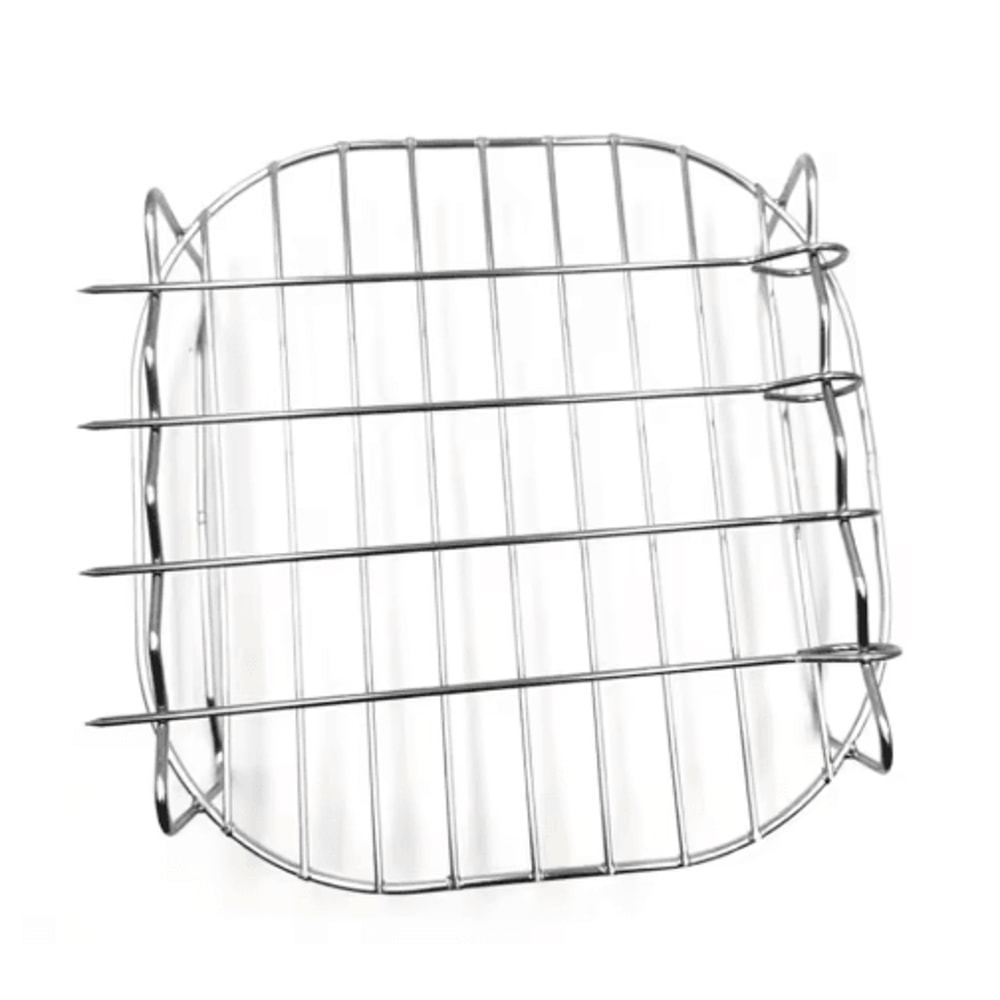 Air Fryer Rack With 4 Skewers Stainless Steel Kebab And Grill Rack For Even Cooking 1