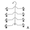 4 Tier Space Saving Pants Hangers Closet Organizer With Clips For Pants Skirts And Scarves 3