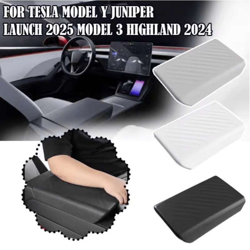 Center Console Armrest Cover For Tesla Model 3 2011 To 2022 And Model Y Juniper 2025 Soft TPE Conso 0