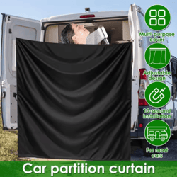 van privacy curtain 71 by 91 in light blocking cab divider for van rv and truck camping