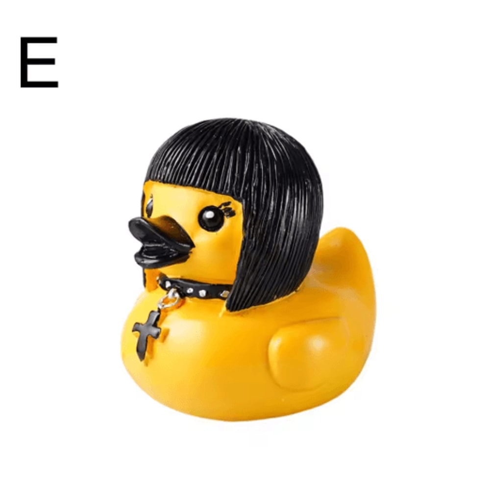 Gothic Satan Duck Statue Punk Rock Duck Figurine Tabletop Collectible Decor 1