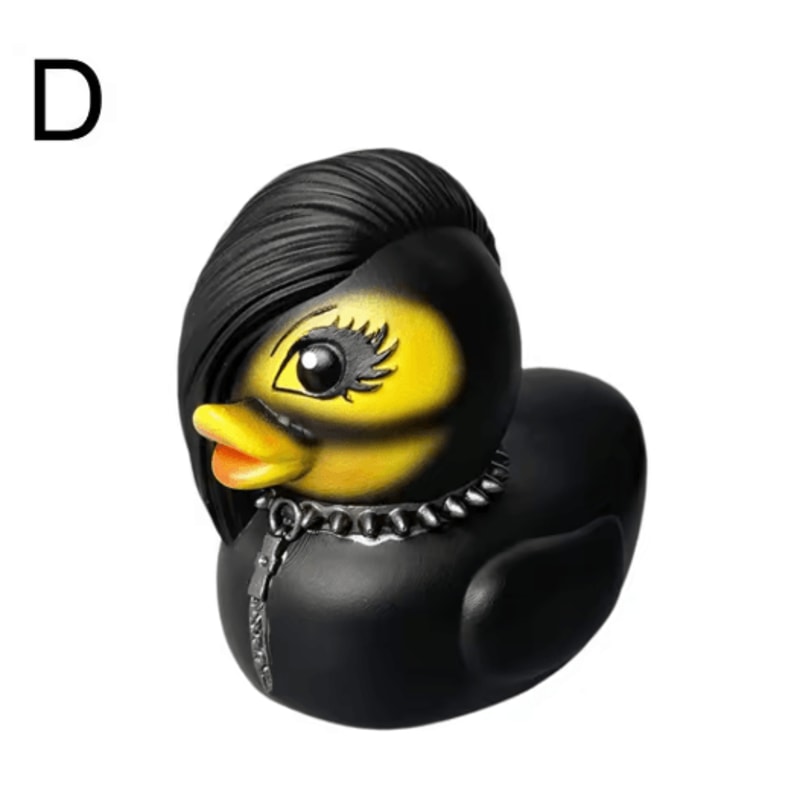 Gothic Satan Duck Statue Punk Rock Duck Figurine Tabletop Collectible Decor 2