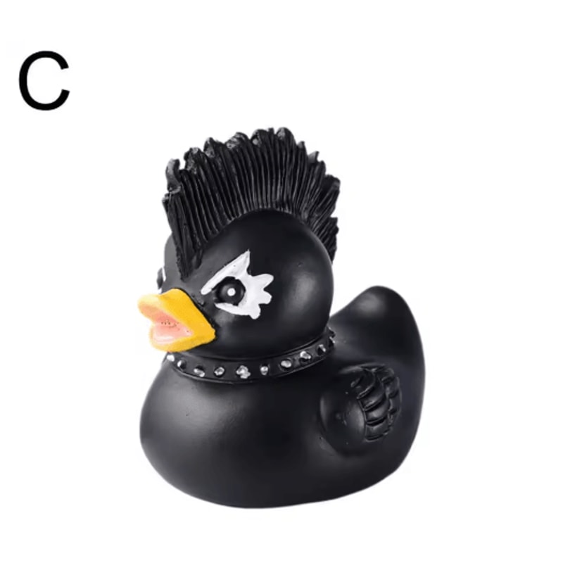 Gothic Satan Duck Statue Punk Rock Duck Figurine Tabletop Collectible Decor 3