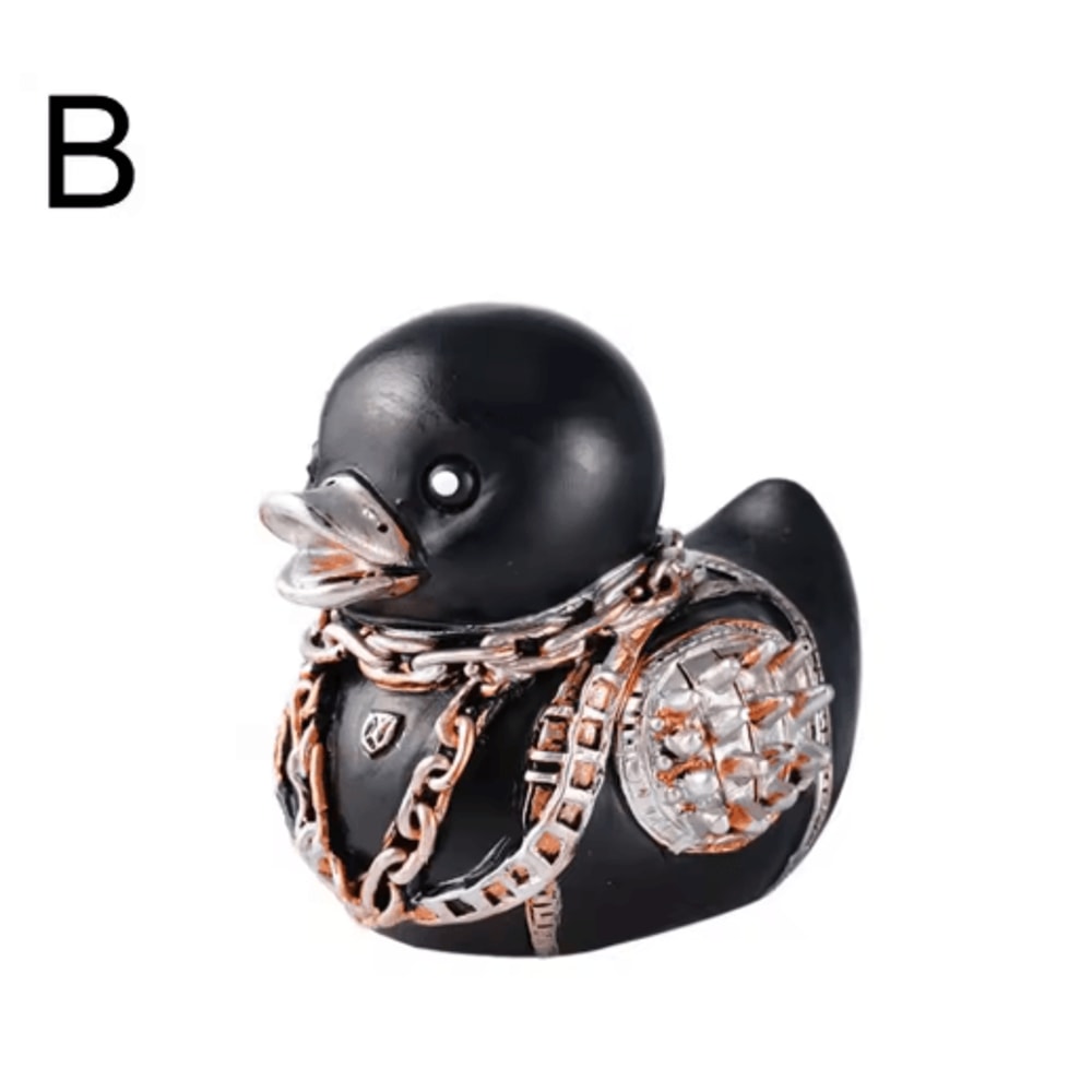 Gothic Satan Duck Statue Punk Rock Duck Figurine Tabletop Collectible Decor 4