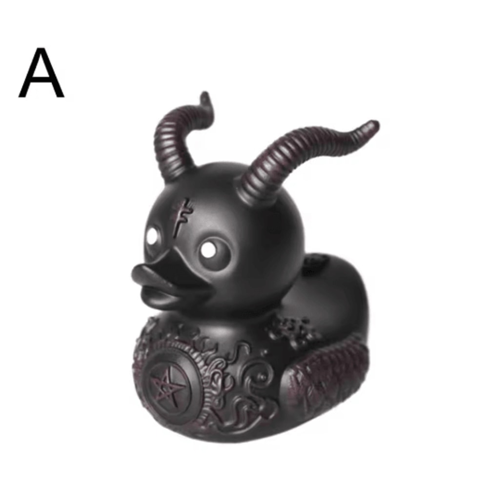 Gothic Satan Duck Statue Punk Rock Duck Figurine Tabletop Collectible Decor 5