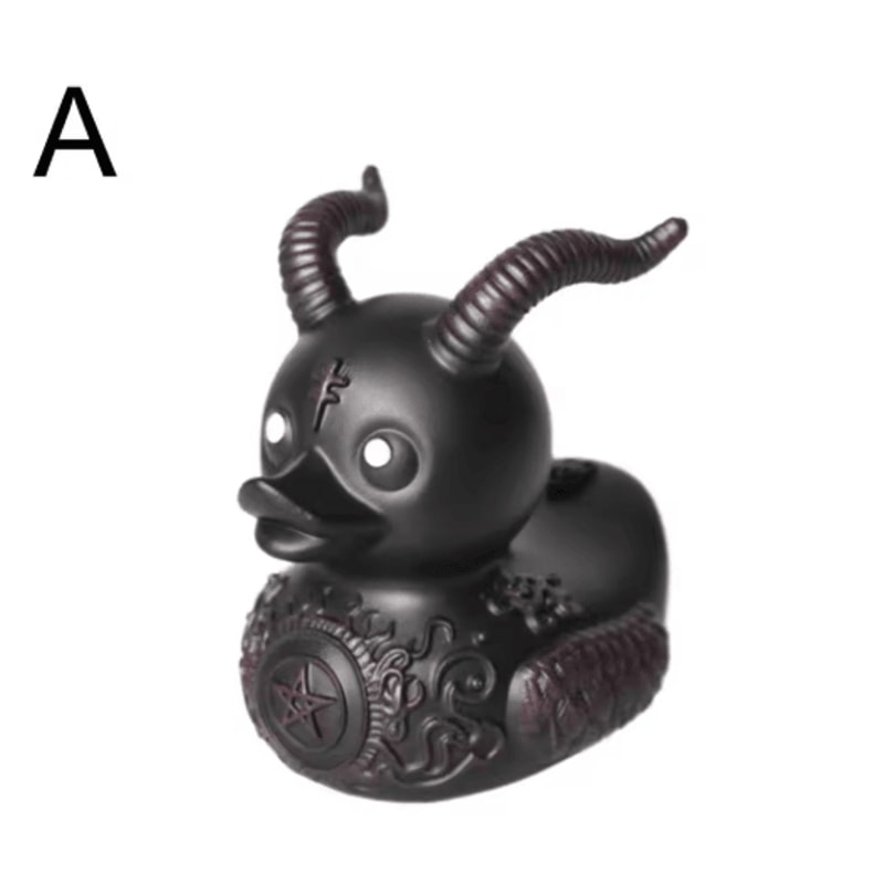 Gothic Satan Duck Statue Punk Rock Duck Figurine Tabletop Collectible Decor 5