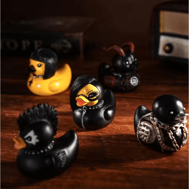 Gothic Satan Duck Statue Punk Rock Duck Figurine Tabletop Collectible Decor 6
