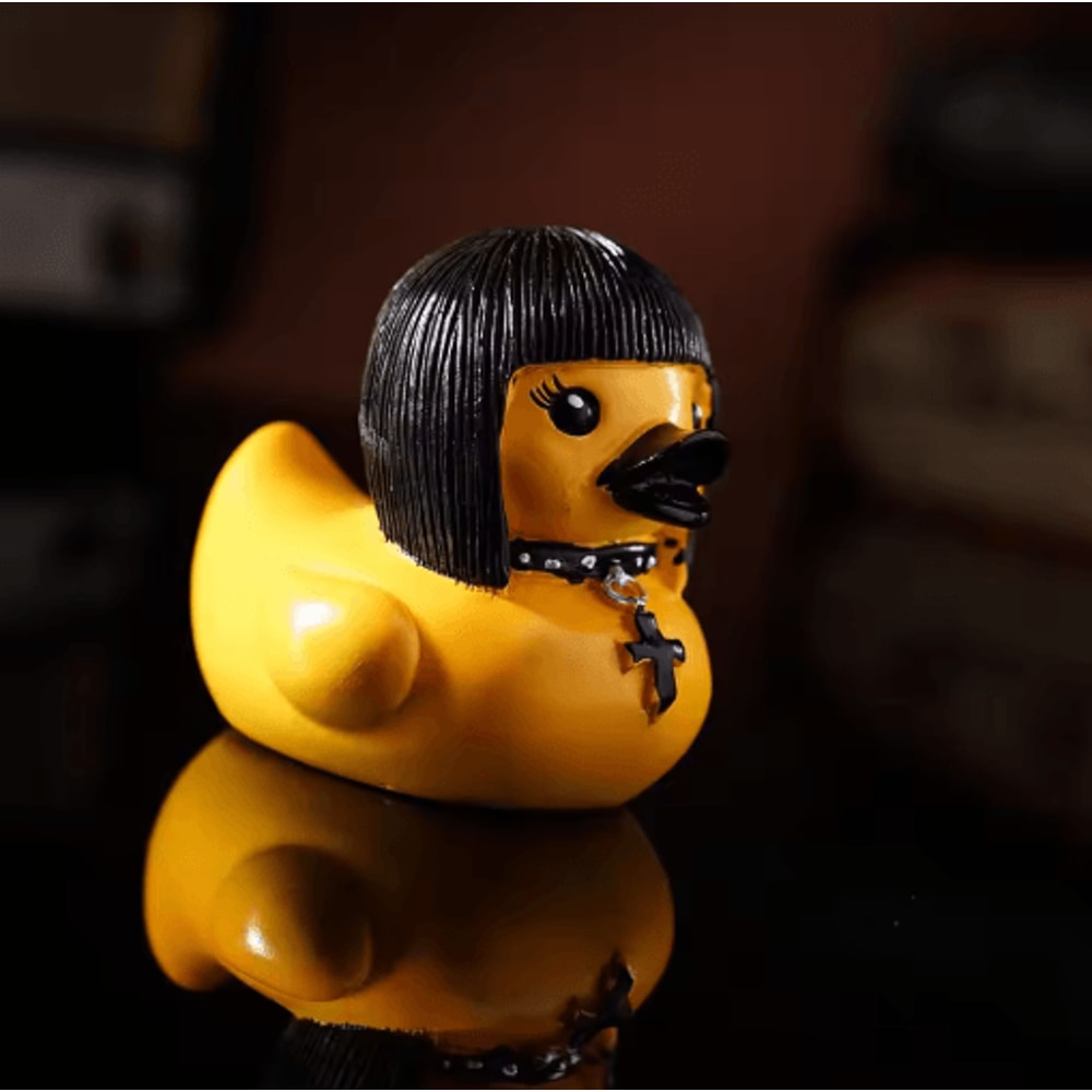 Gothic Satan Duck Statue Punk Rock Duck Figurine Tabletop Collectible Decor 7