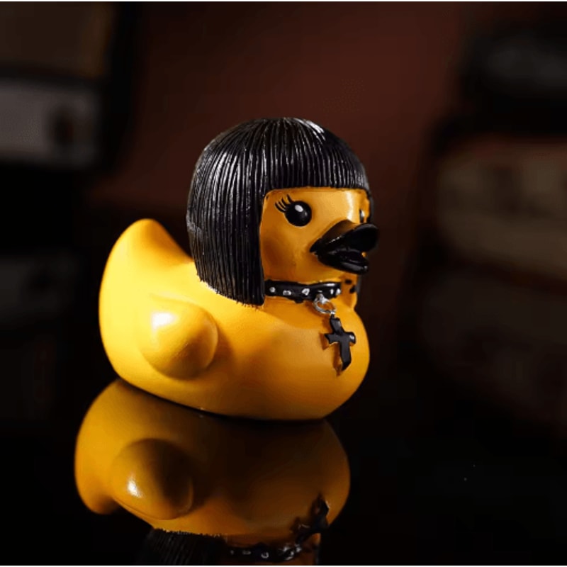 Gothic Satan Duck Statue Punk Rock Duck Figurine Tabletop Collectible Decor 7