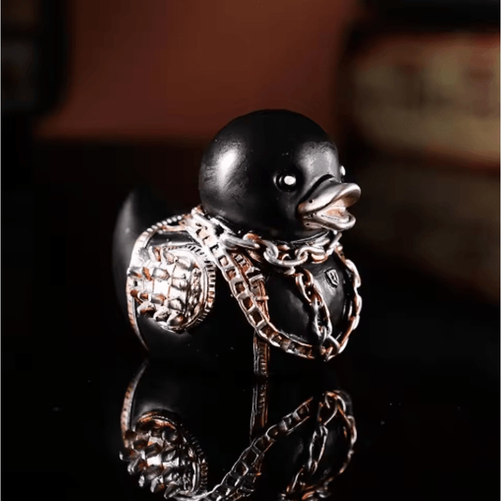Gothic Satan Duck Statue Punk Rock Duck Figurine Tabletop Collectible Decor 9