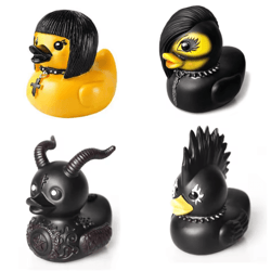 gothic satan duck statue punk rock duck figurine tabletop collectible decor