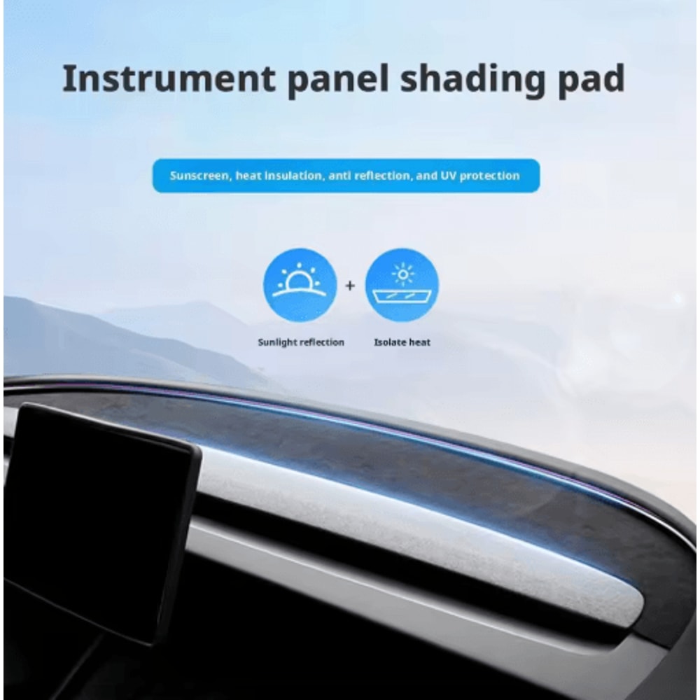 Suede Dashboard Cover For Tesla Model 3 And Model Y Anti UV Non Slip Dash Mat Interior Accessory 10