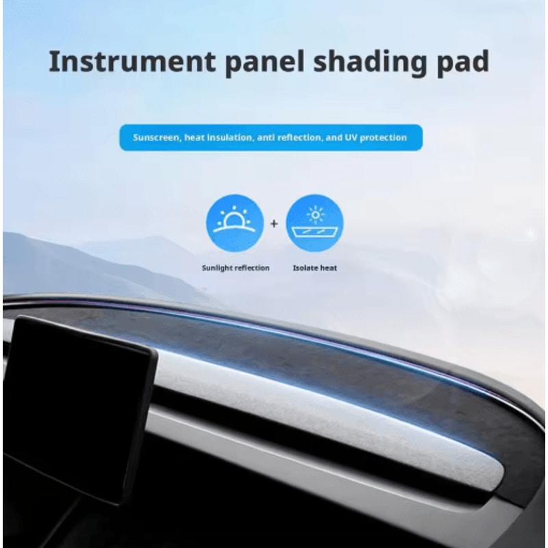 Suede Dashboard Cover For Tesla Model 3 And Model Y Anti UV Non Slip Dash Mat Interior Accessory 10