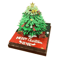3D Tear Away Time Piece Calendar Panoramic Christmas Tree Paper Carving Desk Calendar With LED Ligh 2