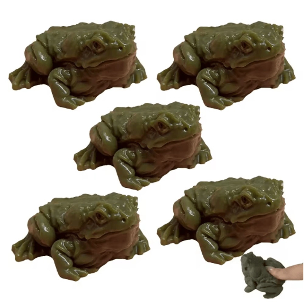 Realistic Frog Squeeze Fidget Toy Soft TPR Witch Toad Halloween Prank Figurine 1 To 5PCS 9