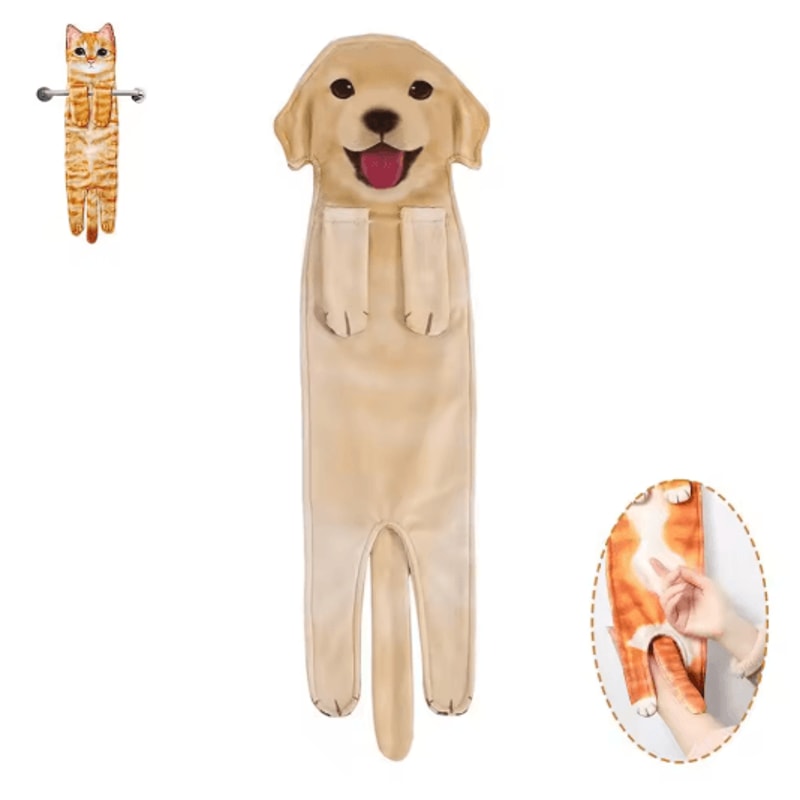 Funny Cat Hand Towel Cute Hanging Kitchen And Bathroom Towel For Cat Lovers 1