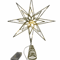 20 Light Christmas Star Tree Topper Pre Lit Multi Pointed Glitter Snowflake Treetop Decor 1