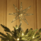 20 Light Christmas Star Tree Topper Pre Lit Multi Pointed Glitter Snowflake Treetop Decor 10
