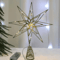 20 Light Christmas Star Tree Topper Pre Lit Multi Pointed Glitter Snowflake Treetop Decor 8