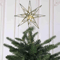 20 Light Christmas Star Tree Topper Pre Lit Multi Pointed Glitter Snowflake Treetop Decor 9