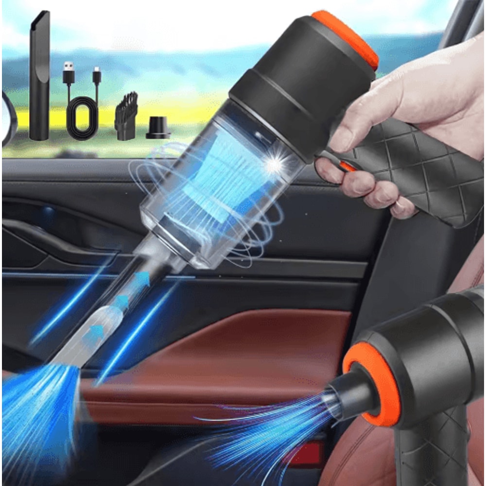 2 In 1 Handheld Car Vacuum Cleaner 9000Pa Portable Vacuum Air Duster For Car Home And Office 6