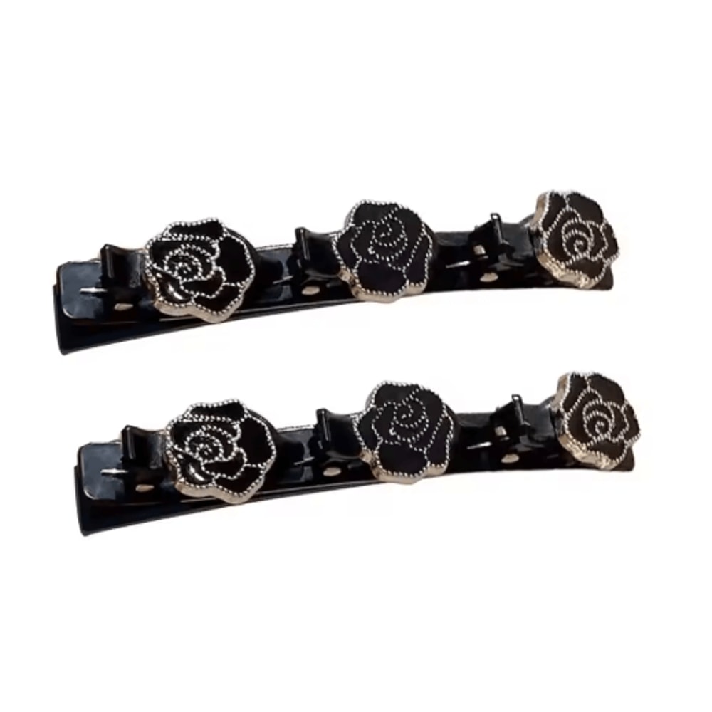 Sparkling Crystal Rhinestone Clover Hair Clips Braided Hairpins For Women And Girls 1