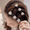 Sparkling Crystal Rhinestone Clover Hair Clips Braided Hairpins For Women And Girls 13