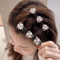 Sparkling Crystal Rhinestone Clover Hair Clips Braided Hairpins For Women And Girls 13