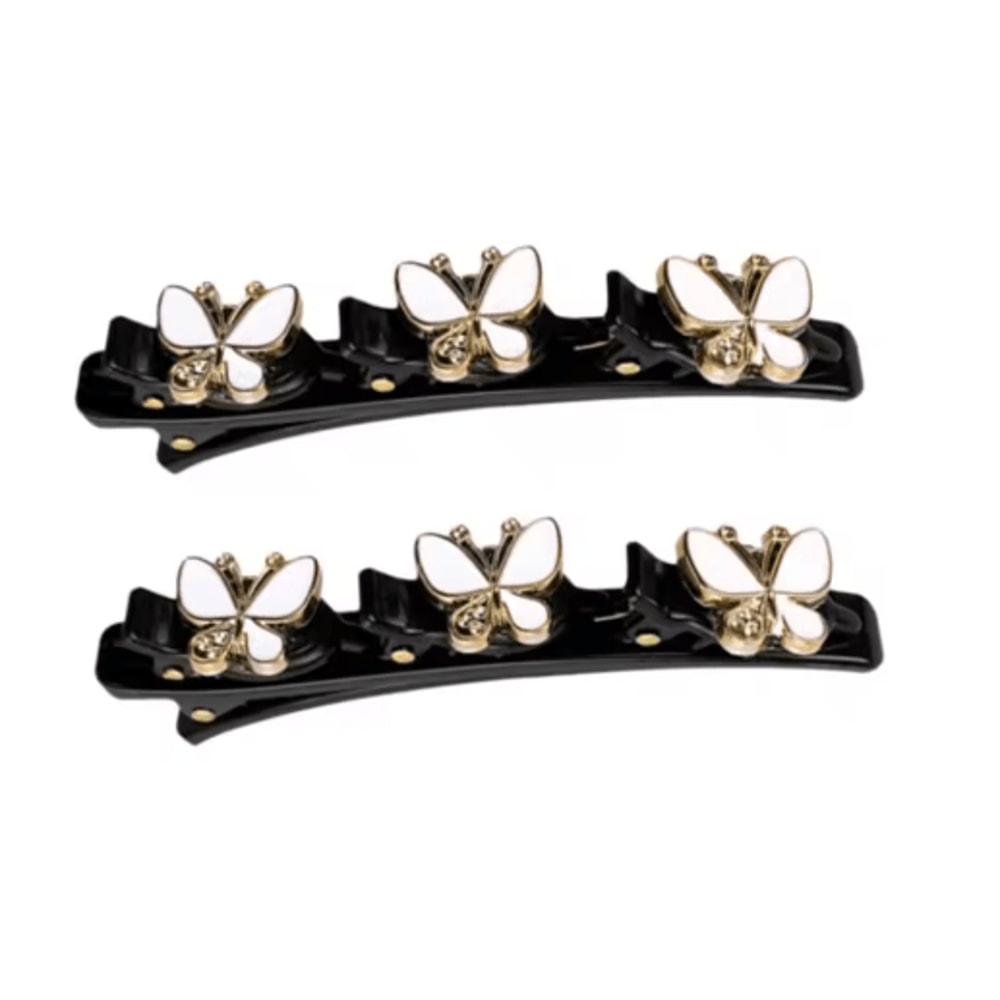 Sparkling Crystal Rhinestone Clover Hair Clips Braided Hairpins For Women And Girls 7