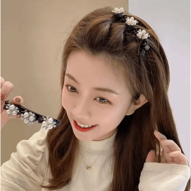 Sparkling Crystal Rhinestone Clover Hair Clips Braided Hairpins For Women And Girls 14