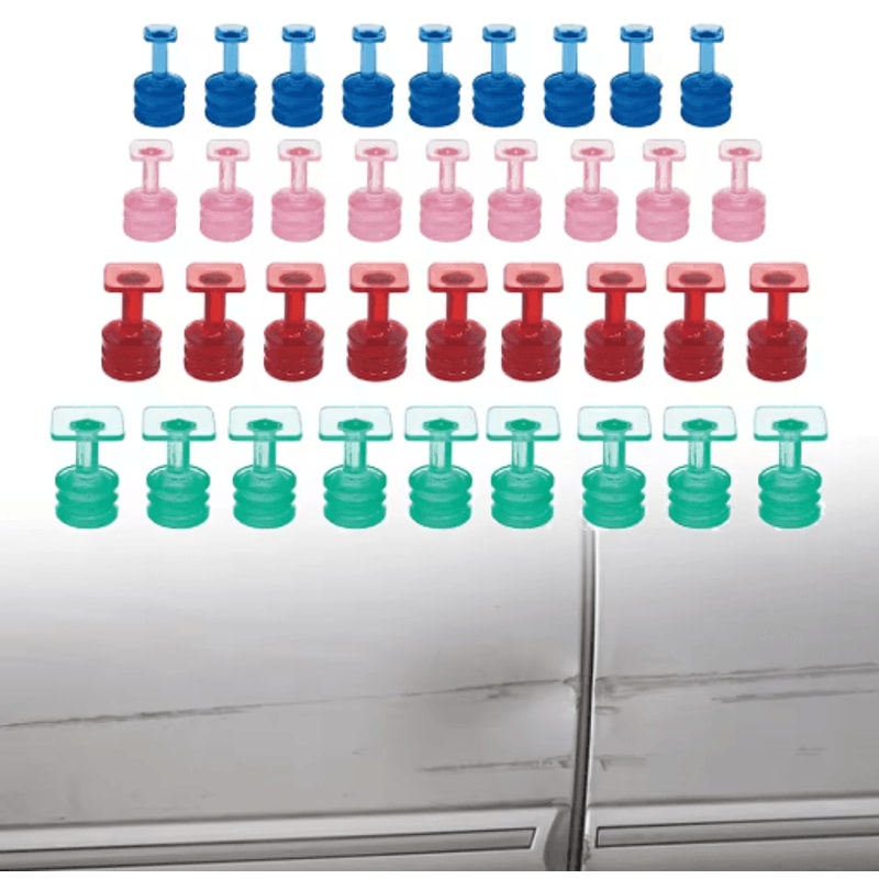 Car Dent Glue Pulling Tabs Set 10PCS Paintless Dent Repair Puller Tabs 7 To 129mm 9