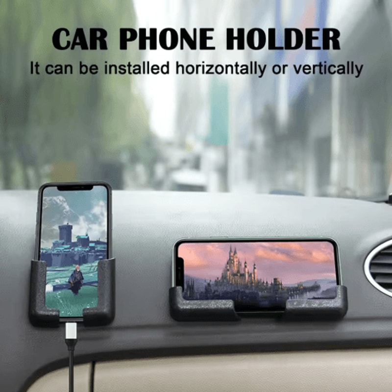 Stick On Car Phone Holder Sleeve Multifunctional Vehicle Phone Mount For Navigation 0