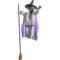 6FT Flying Witch Halloween Decoration Outdoor Hanging Witch With Light Up Eyes And Scary Sound 1