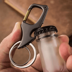 portable camping can opener 2in1 stainless steel keychain bottle and jar opener