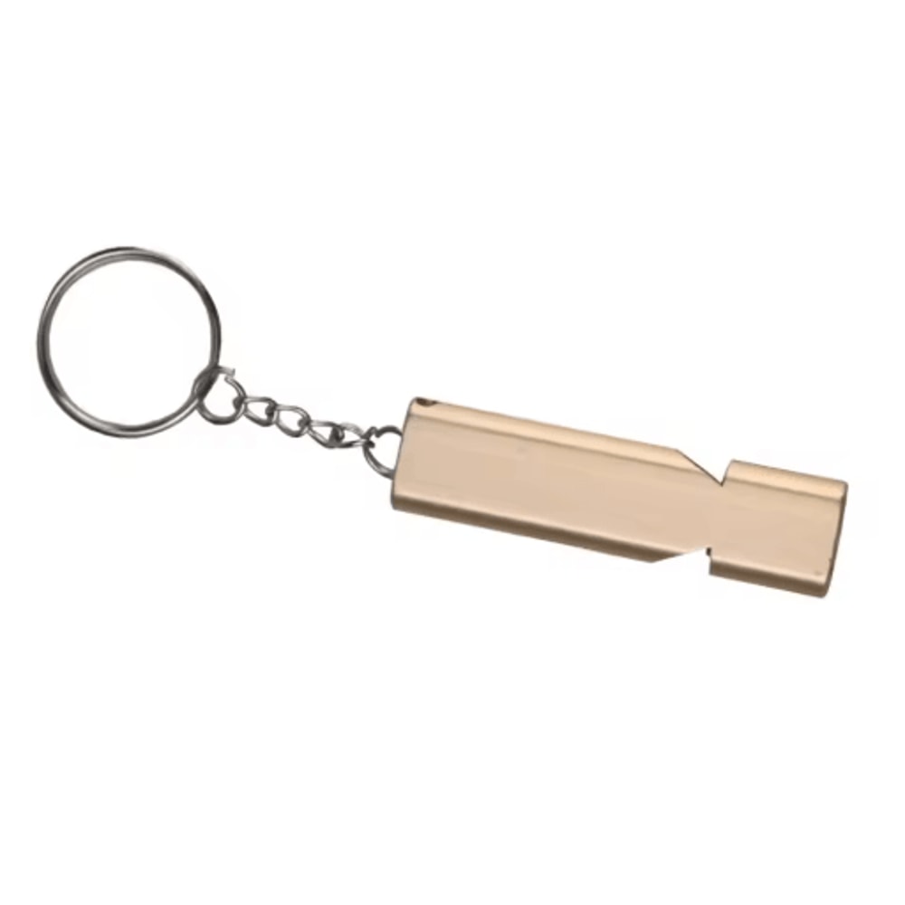Emergency Whistle Keychain Aluminum Alloy Double Hole Survival Whistle For Outdoor Safety 6