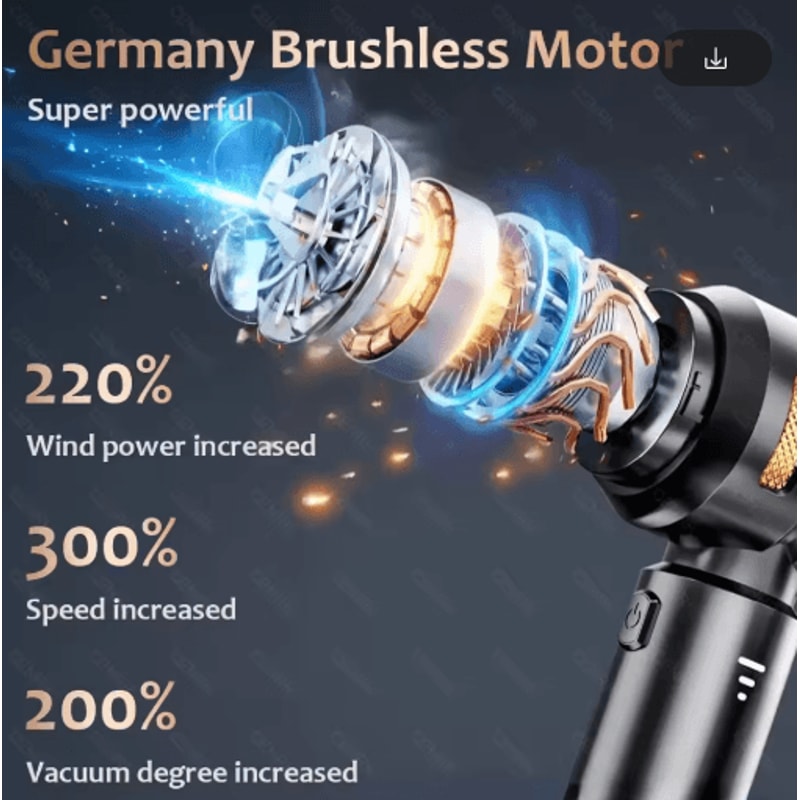 CENRR Wireless Car Vacuum Cleaner Powerful Portable Handheld Cleaner For Auto Interiors 11