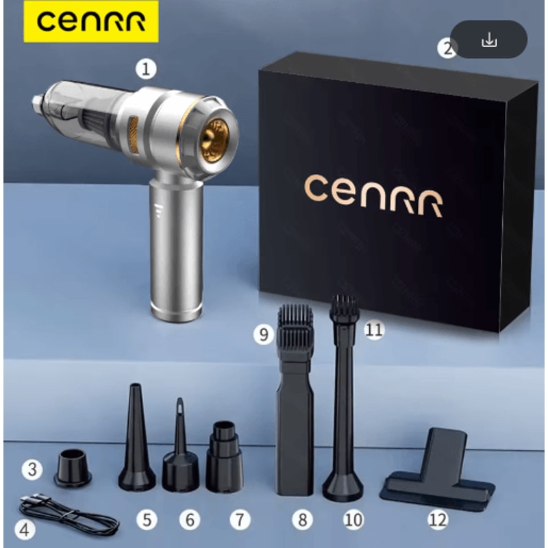 CENRR Wireless Car Vacuum Cleaner Powerful Portable Handheld Cleaner For Auto Interiors 3