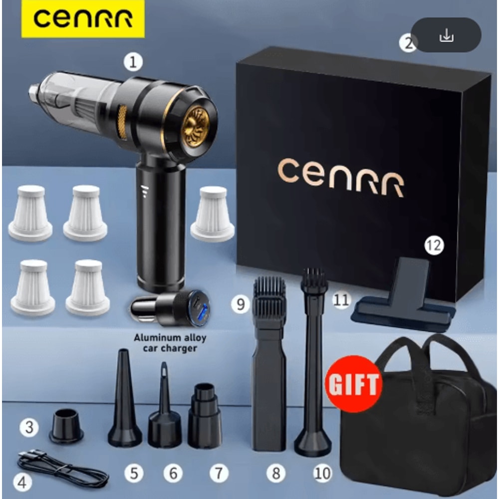 CENRR Wireless Car Vacuum Cleaner Powerful Portable Handheld Cleaner For Auto Interiors 4